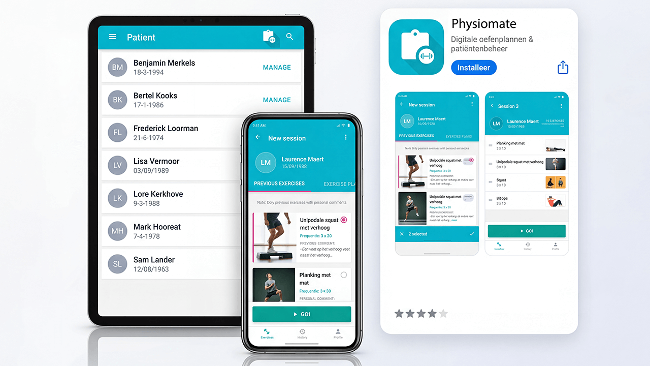 PhysioMate — digitale tool voor kinesisten